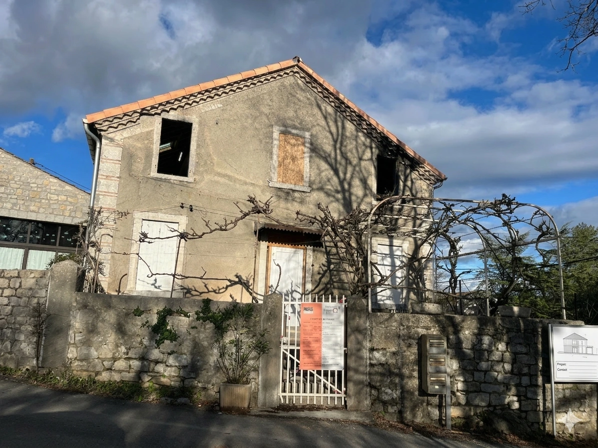 Rhéhabilitation d'une maison après un incendie